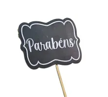 Plaquinha Parabéns